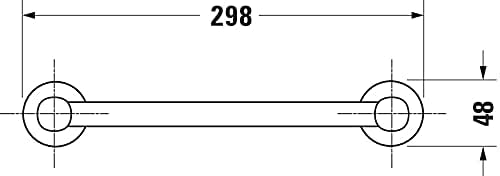 DURAVIT Barre d'appui ou porte-serviette pour baignoire D-Code 99141000