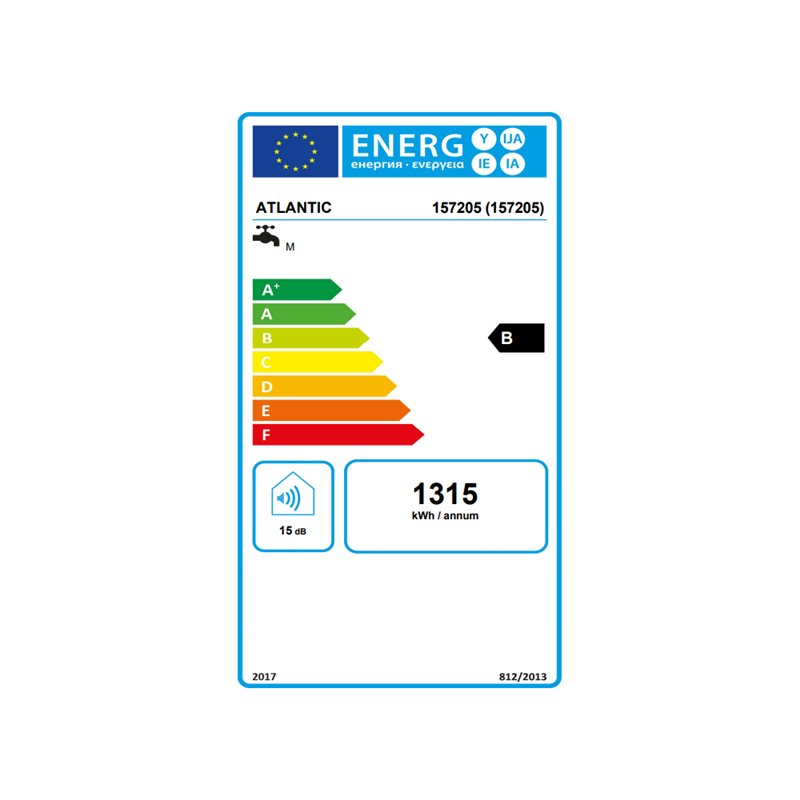 ATLANTIC Chauffe-eau plat multiposition LINEO connecté blanc