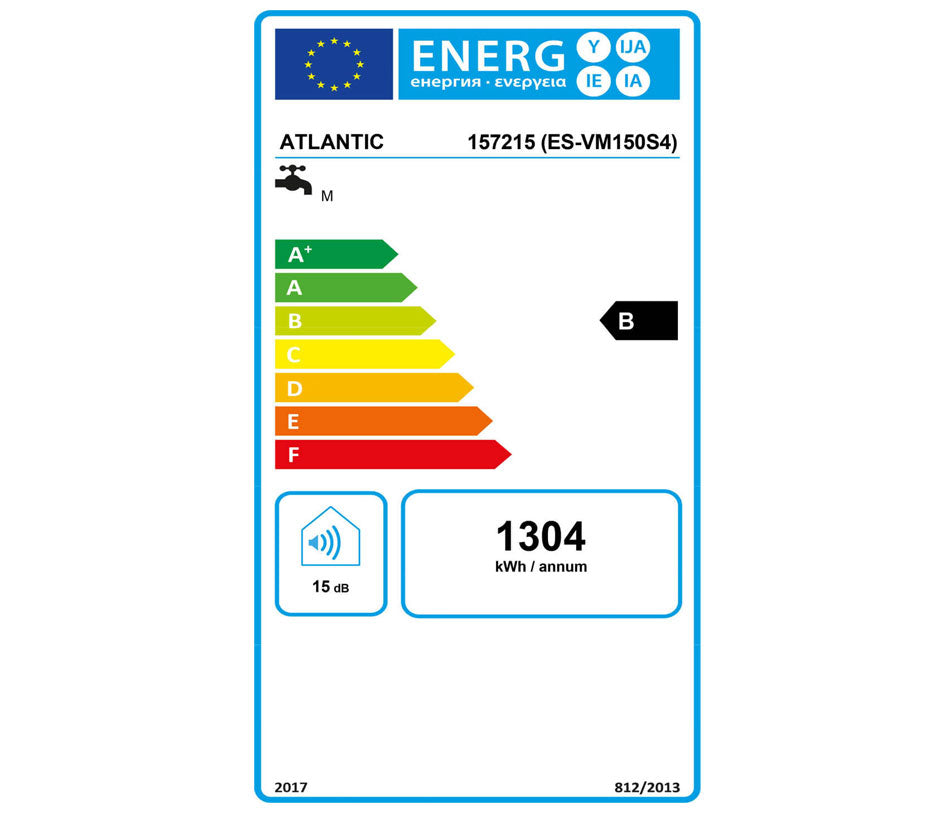 ATLANTIC Chauffe-eau plat vertical mural LINEO connecté blanc