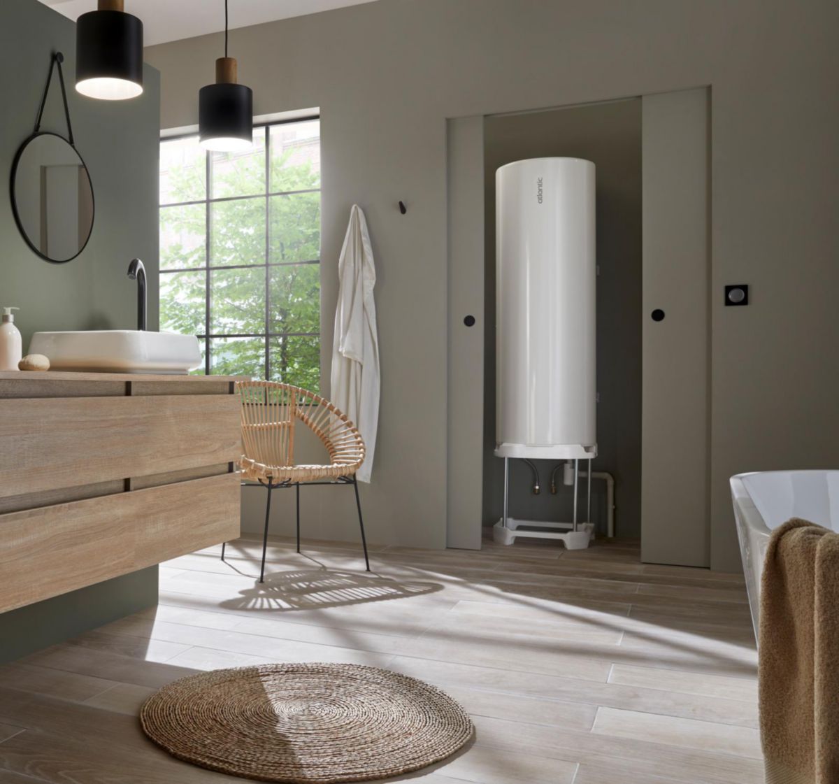 Chauffe-eau ATLANTIC ACI hybride Vertical mural mono ZENEO