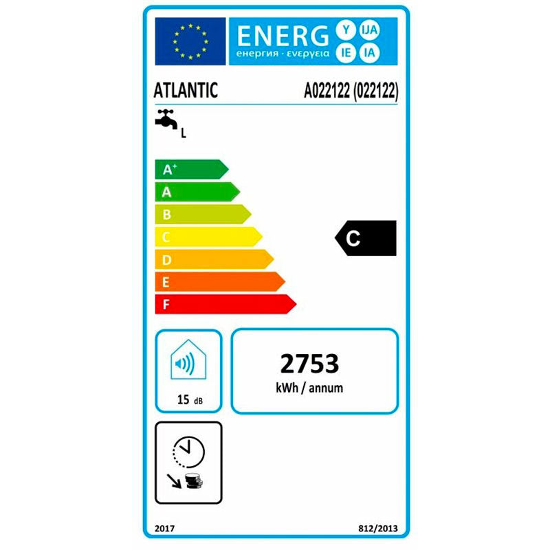 ATLANTIC Chauffe-eau Ø505 vertical mural mono BLINDE CHAUFFEO blanc