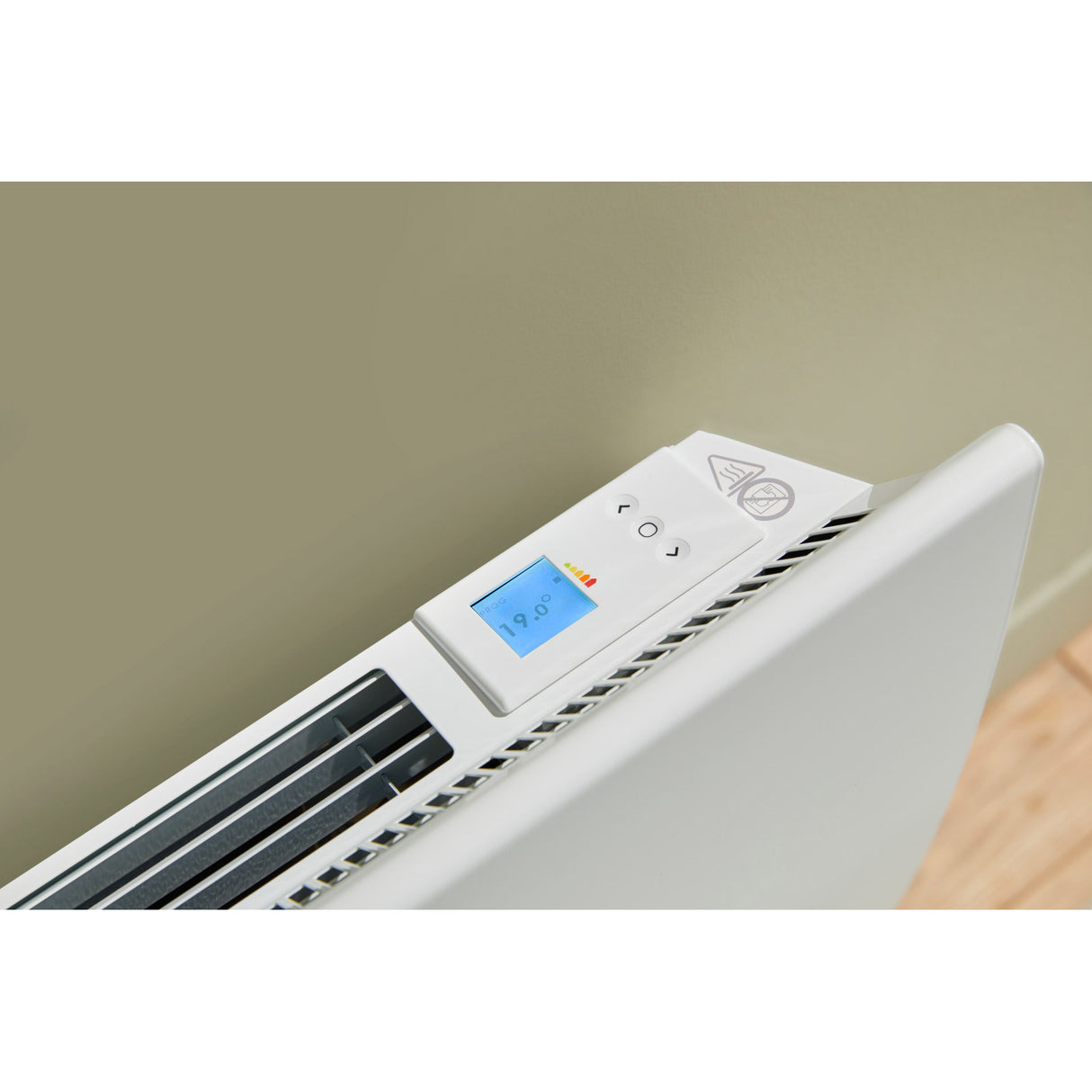 Radiateur blanc Thermor, panneau chauffant avec écran de contrôle digital, chauffage