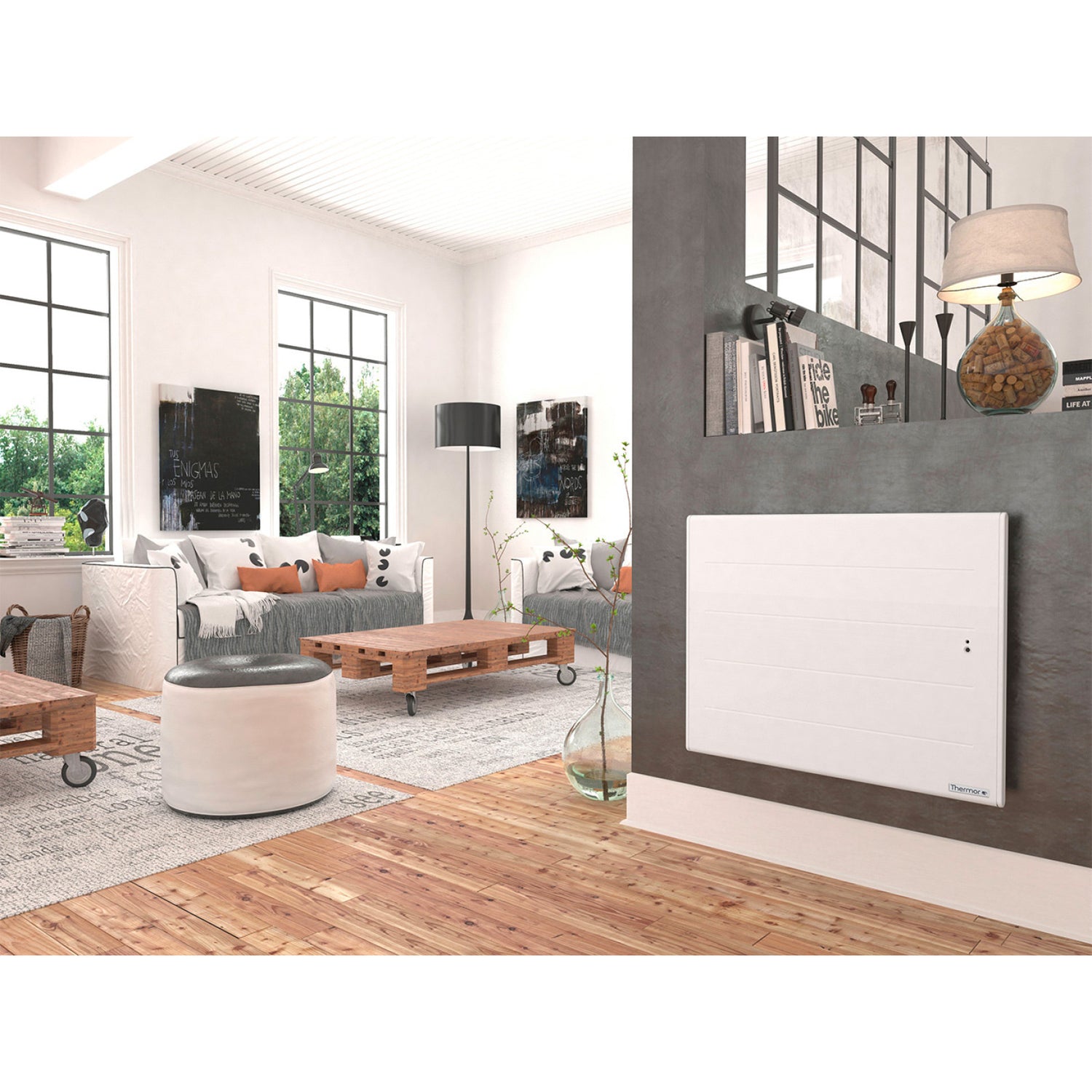 THERMOR Radiateur à chaleur douce OVATION 3 horizontal blanc