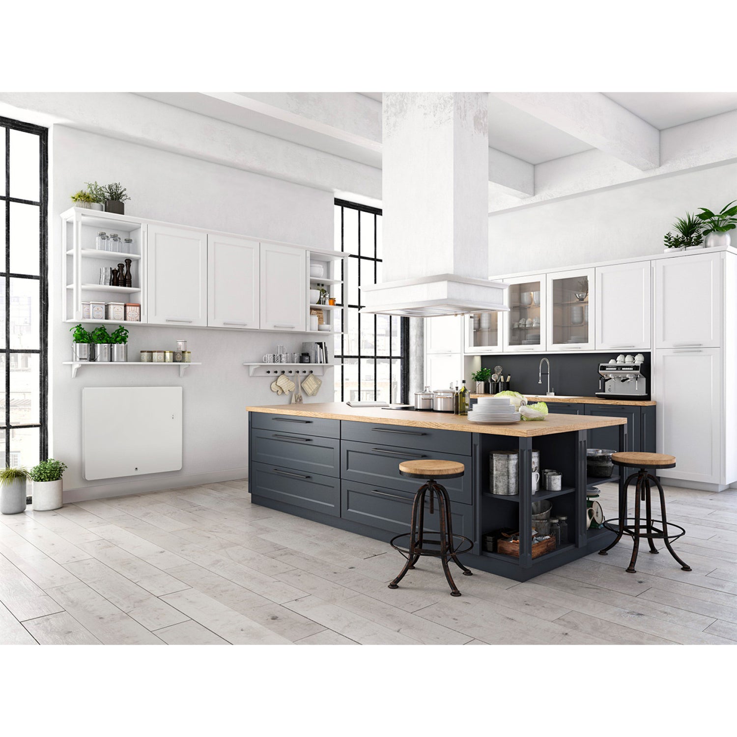 THERMOR Radiateur à chaleur douce EQUATEUR 4 horizontal blanc