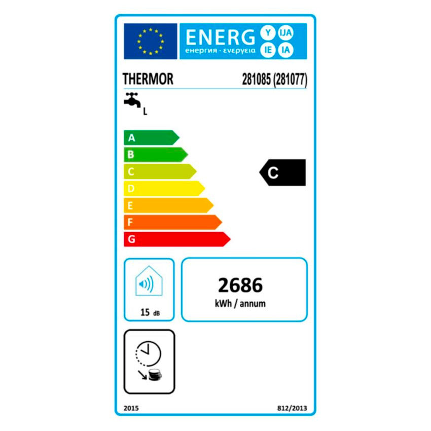 THERMOR Chauffe-eau Ø505 ACI hybride vertical mural mono DURALIS blanc
