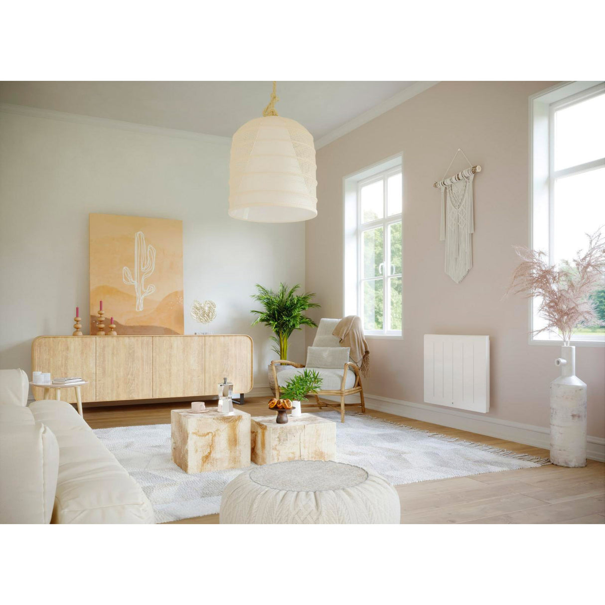 THERMOR Radiateur connecté chaleur douce KENYA 4 horizontal blanc