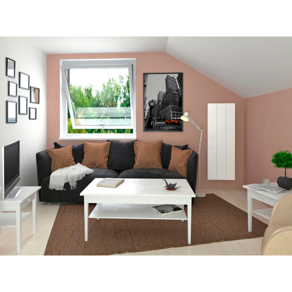 THERMOR Radiateur connecté chaleur douce KENYA 4 vertical blanc