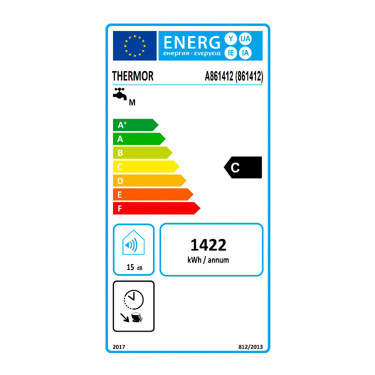 THERMOR Chauffe-eau Ø570 ACI hybride vertical mural mono DURALIS blanc