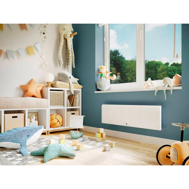 THERMOR Radiateur connecté chaleur douce KENYA 4 plinthe blanc