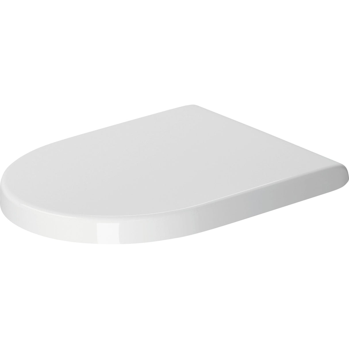 Abattant WC blanc, marque Grohe, forme rectangulaire arrondie, sanitaire moderne