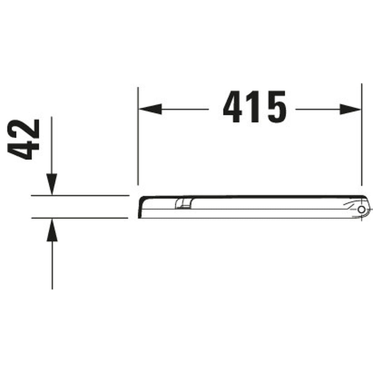 Barre d'appui Grohe, accessoire salle de bain, couleur chrome, dimensions 415x42 mm