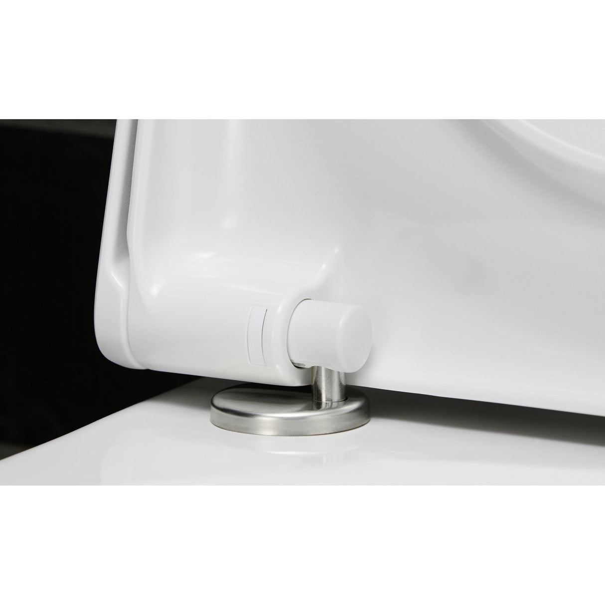Abattant WC blanc Grohe, charnière en acier inoxydable, accessoire sanitaire