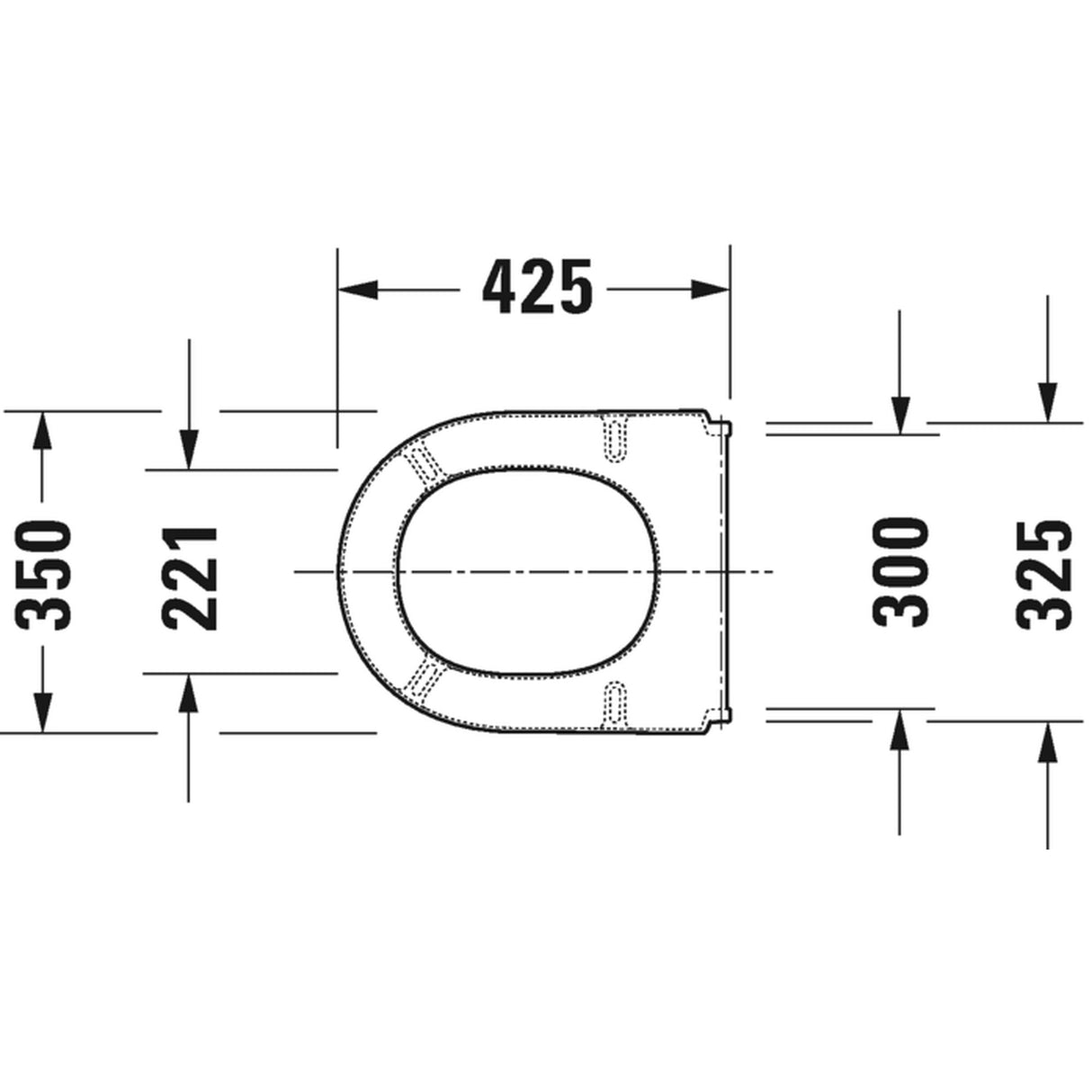 DURAVIT Abattant WC 43,8 cm ME by Starck