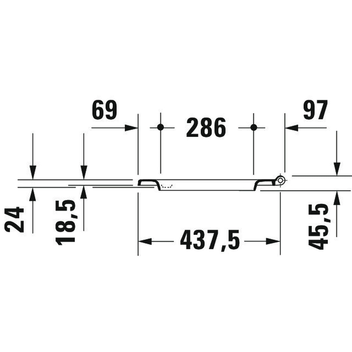 DURAVIT Abattant WC 45,8cm ME by Starck