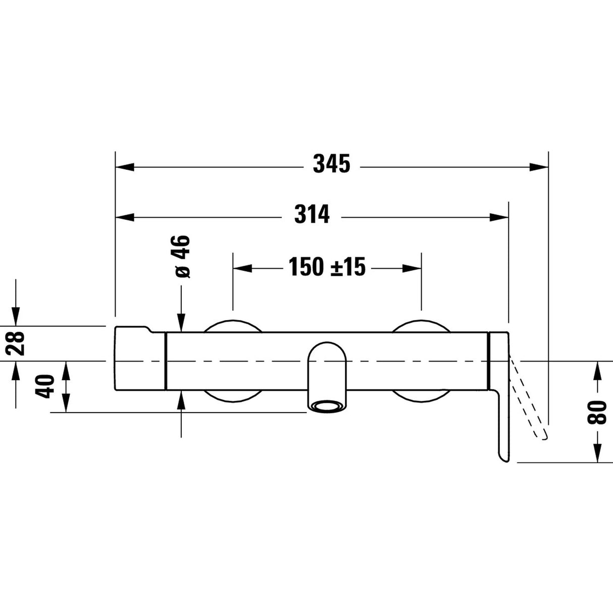 DURAVIT Mitigeur de bain-douche C.1 C15230000010