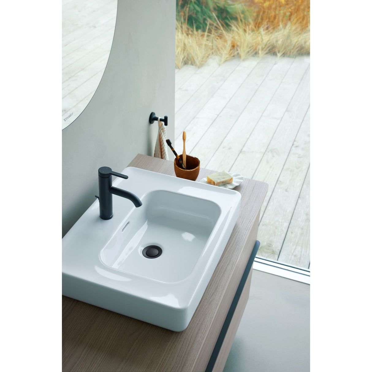 DURAVIT Mitigeur de lavabo noir mat sans vidage C.1