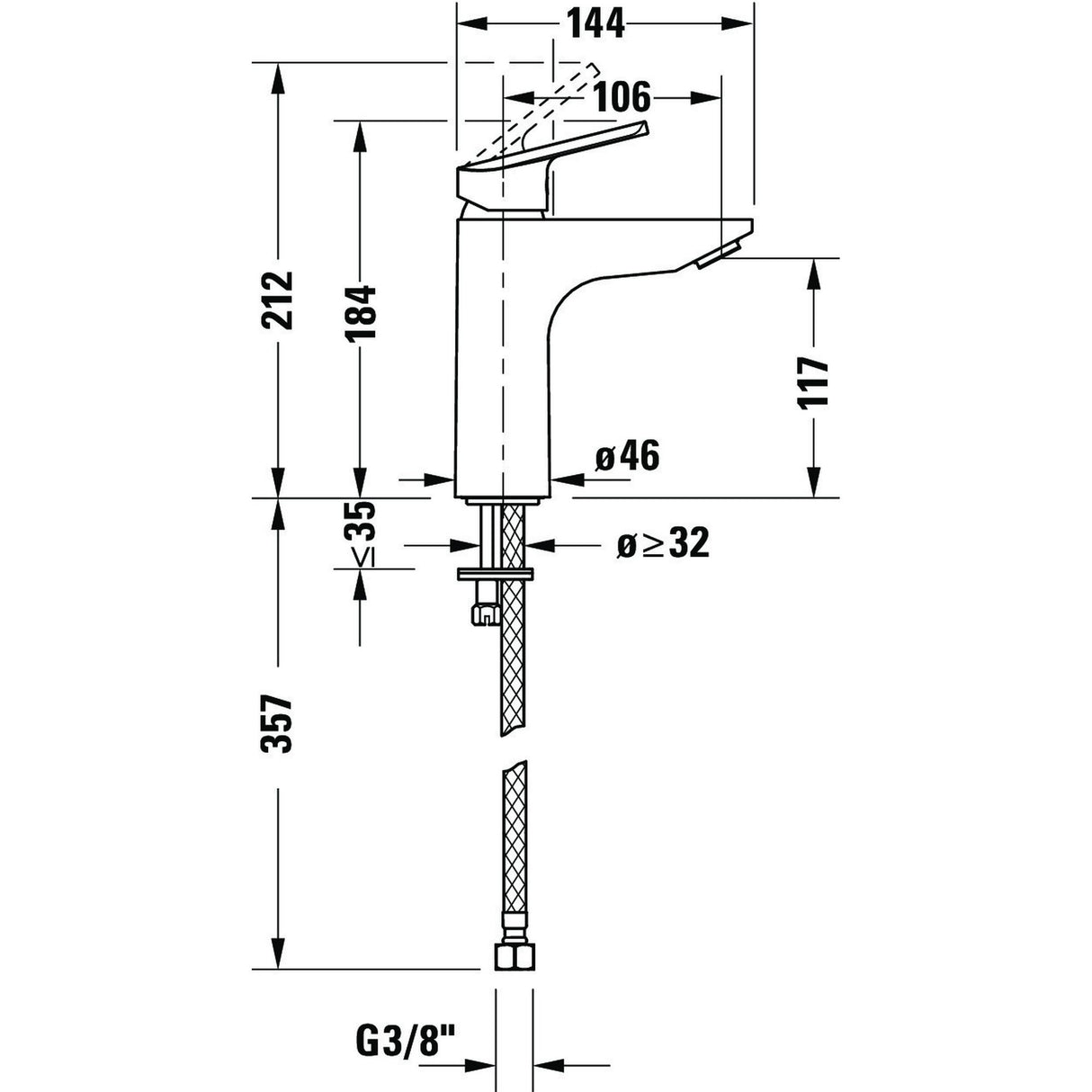 DURAVIT Mitigeur de lavabo sans vidage No.1