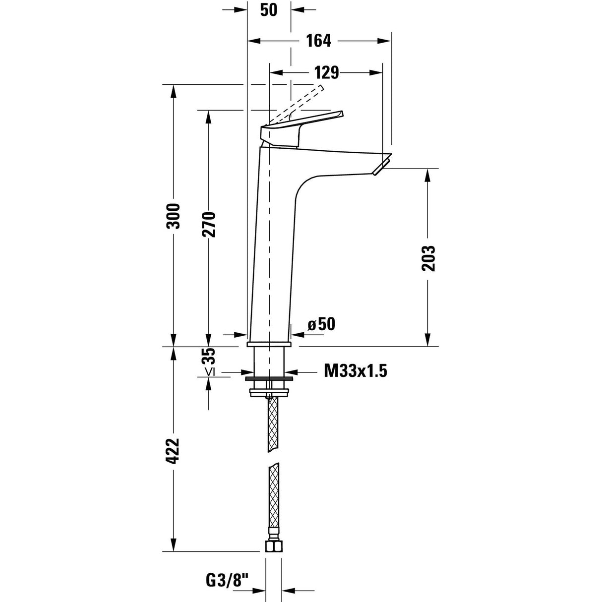 DURAVIT Mitigeur de lavabo sans vidage No.1
