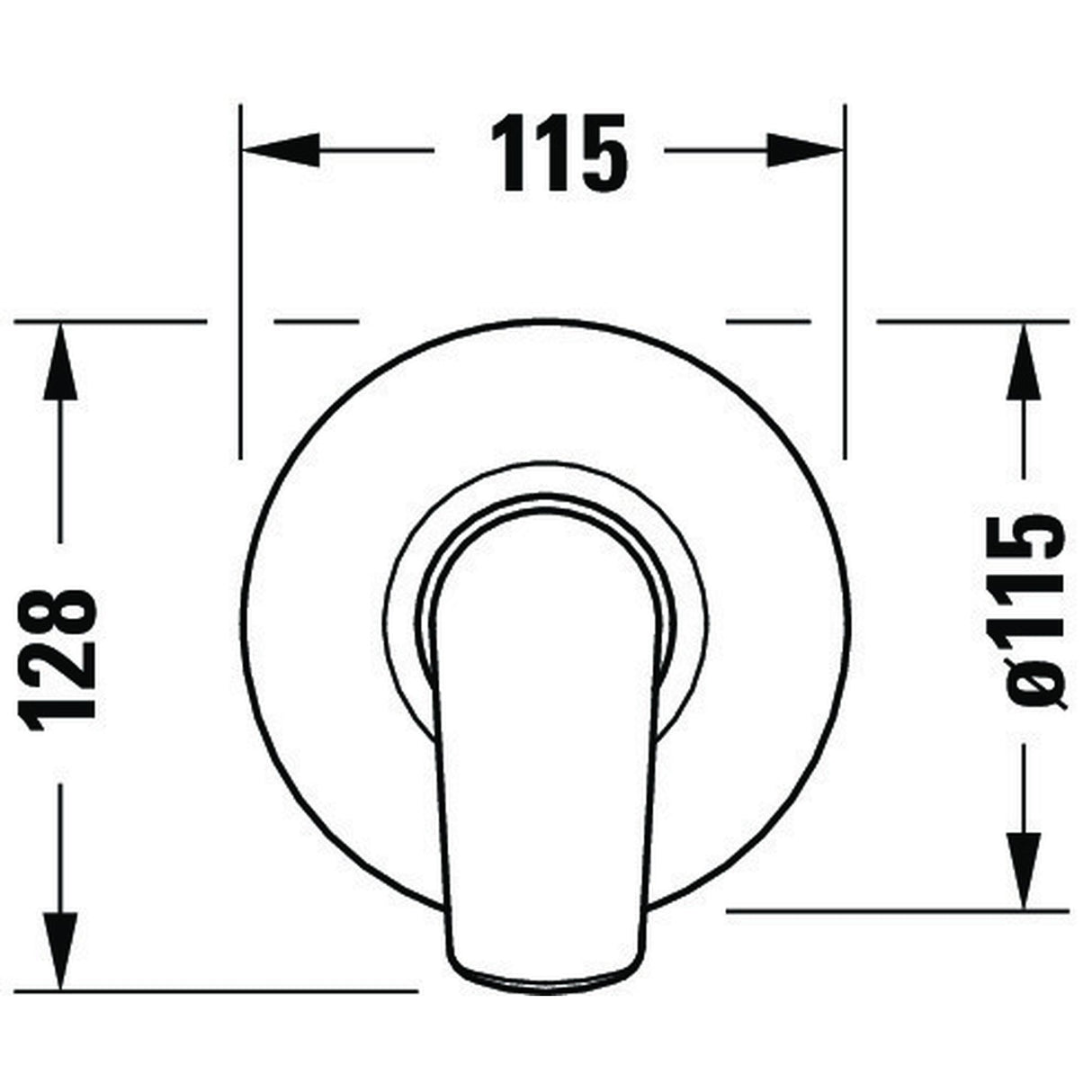 DURAVIT Mitigeur de douche encastrée avec corps d'encastrement No.1 N14210007010