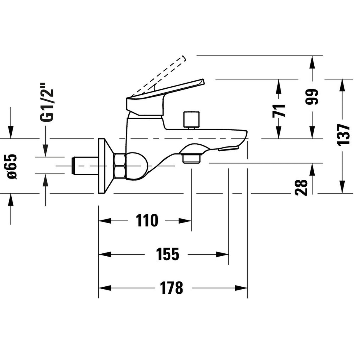 DURAVIT Mitigeur de bain-douche No.1 N15230000010
