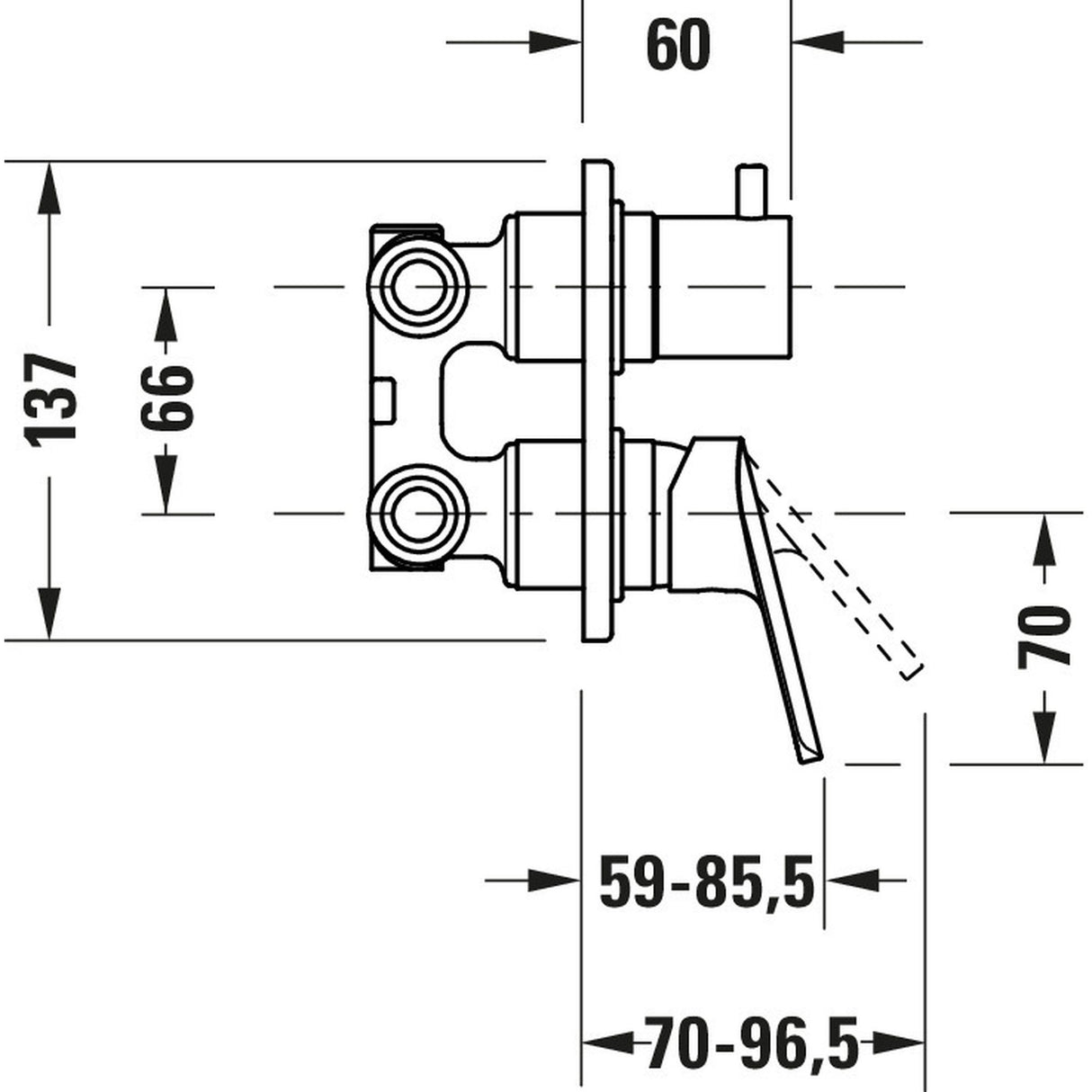 DURAVIT Mitigeur de douche encastrée No.1 N15210008010