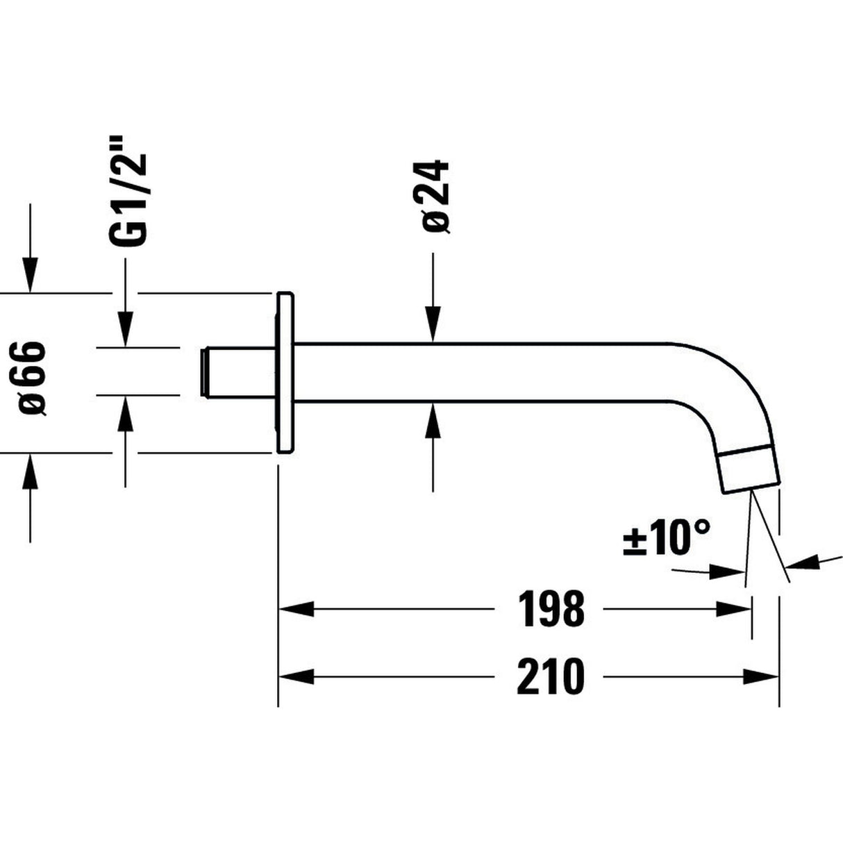 DURAVIT Bec déverseur de baignoire DuraStyle N15240010010