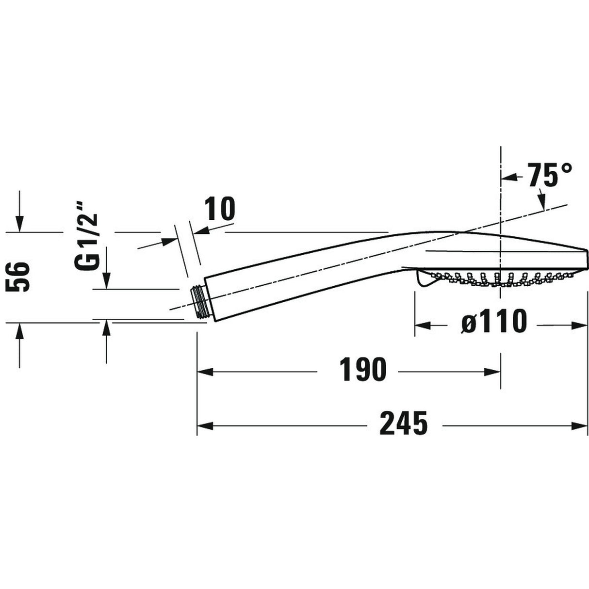 DURAVIT Douchette 3 jets MinusFlow