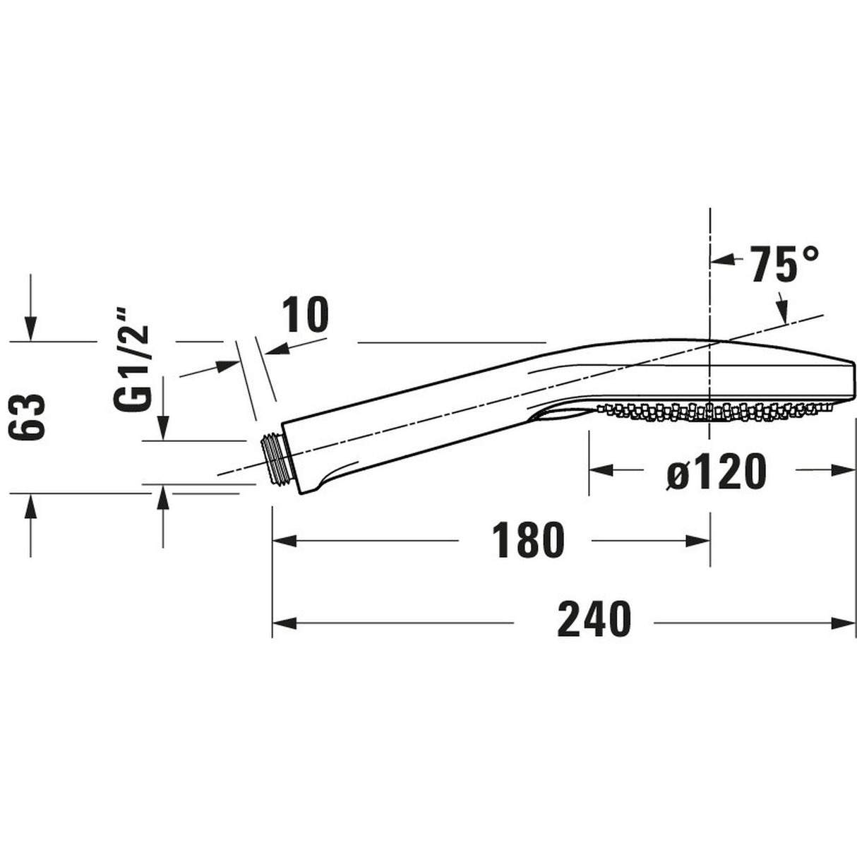 DURAVIT Douchette 3 jets Click! MinusFlow UV0652017010