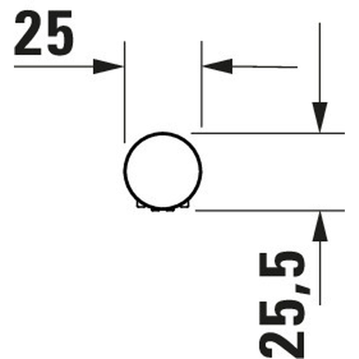 DURAVIT Douchette tube rond