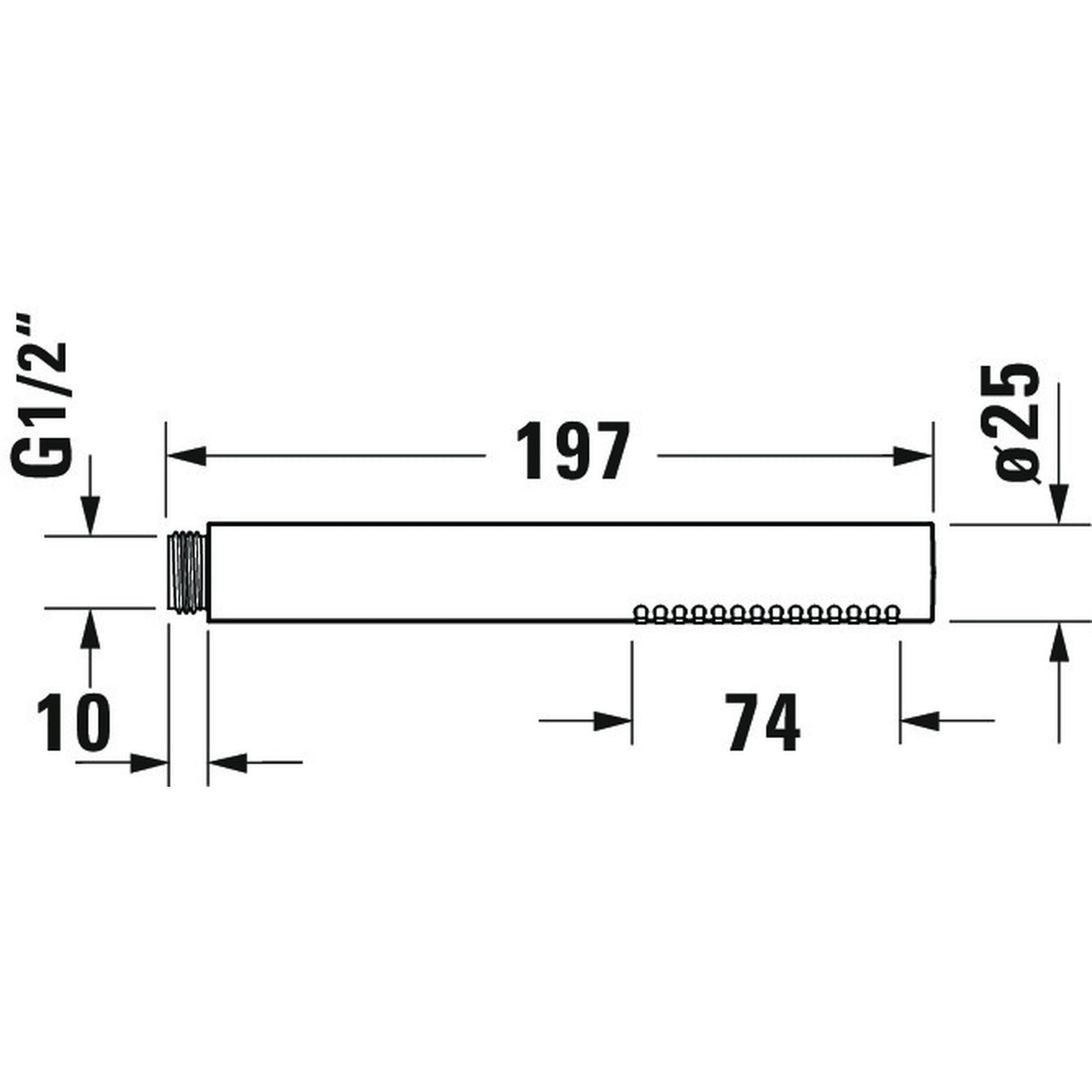 DURAVIT Douchette tube rond