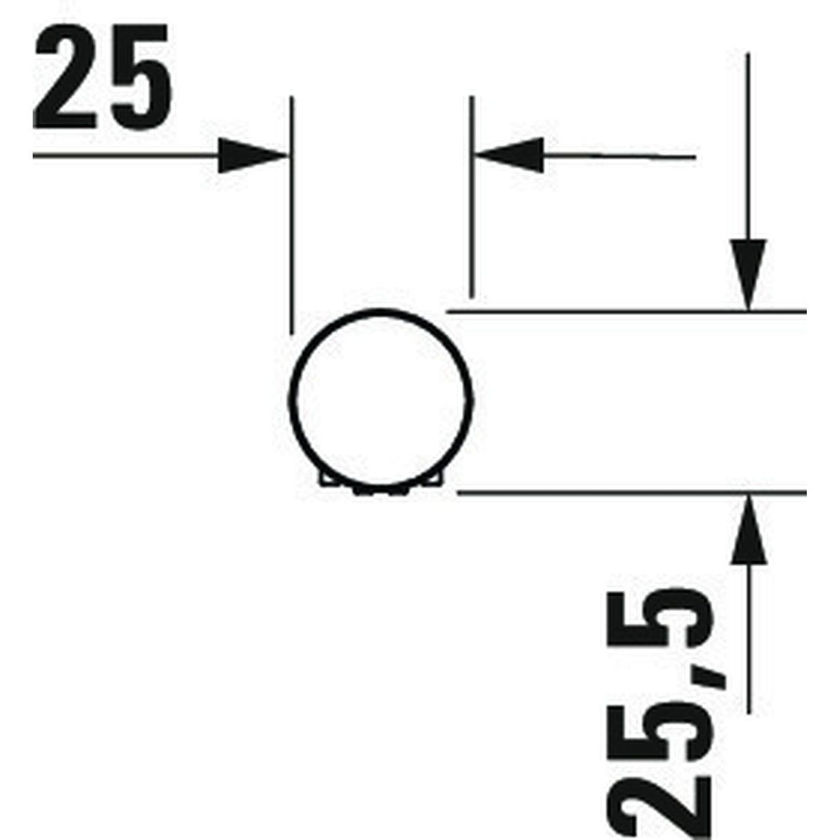 DURAVIT Douchette 1 jet tube MinusFlow UV0642001010