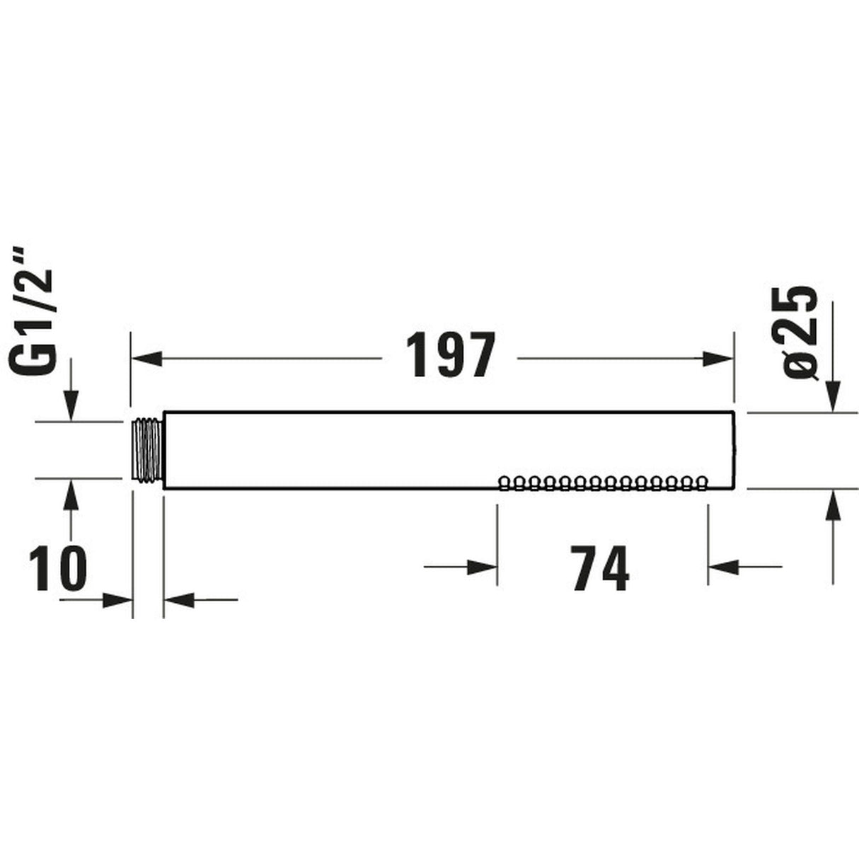DURAVIT Douchette 1 jet tube MinusFlow UV0642001010