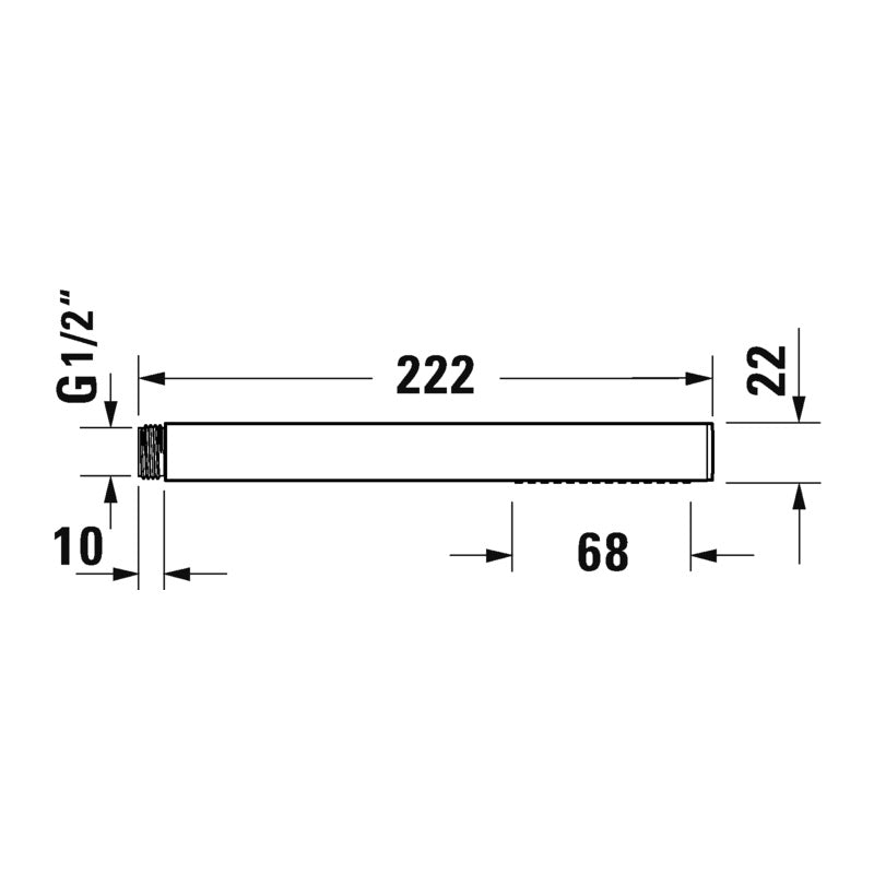 DURAVIT Douchette tube carré