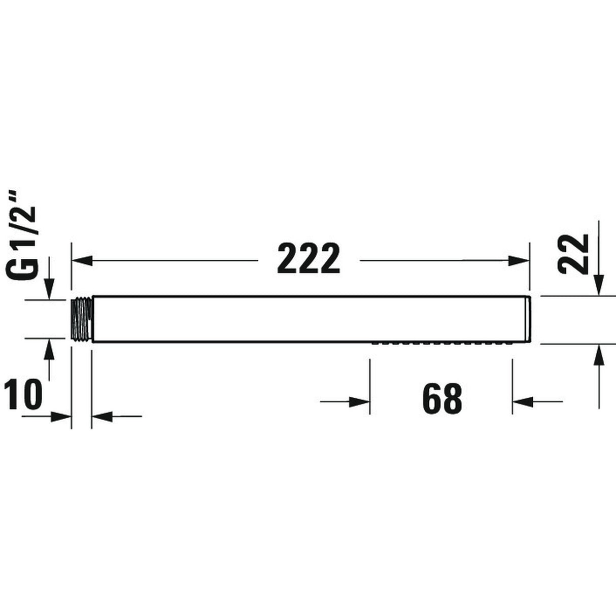 DURAVIT Douchette tube carré MinusFlow UV0642002010