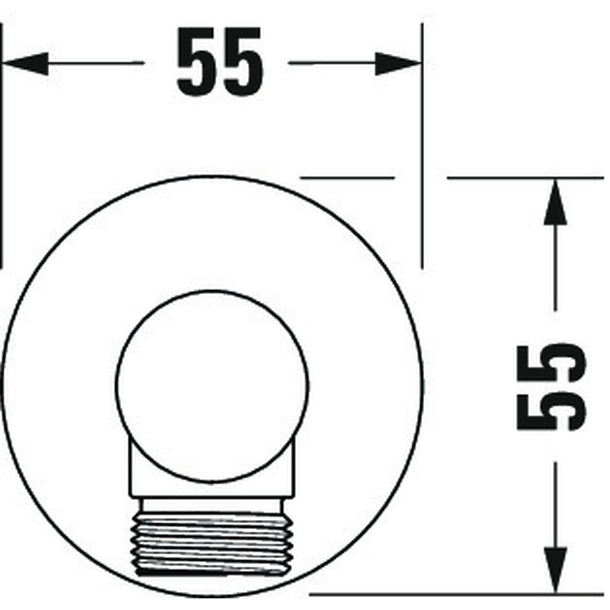DURAVIT Coude de raccordement pour flexible
