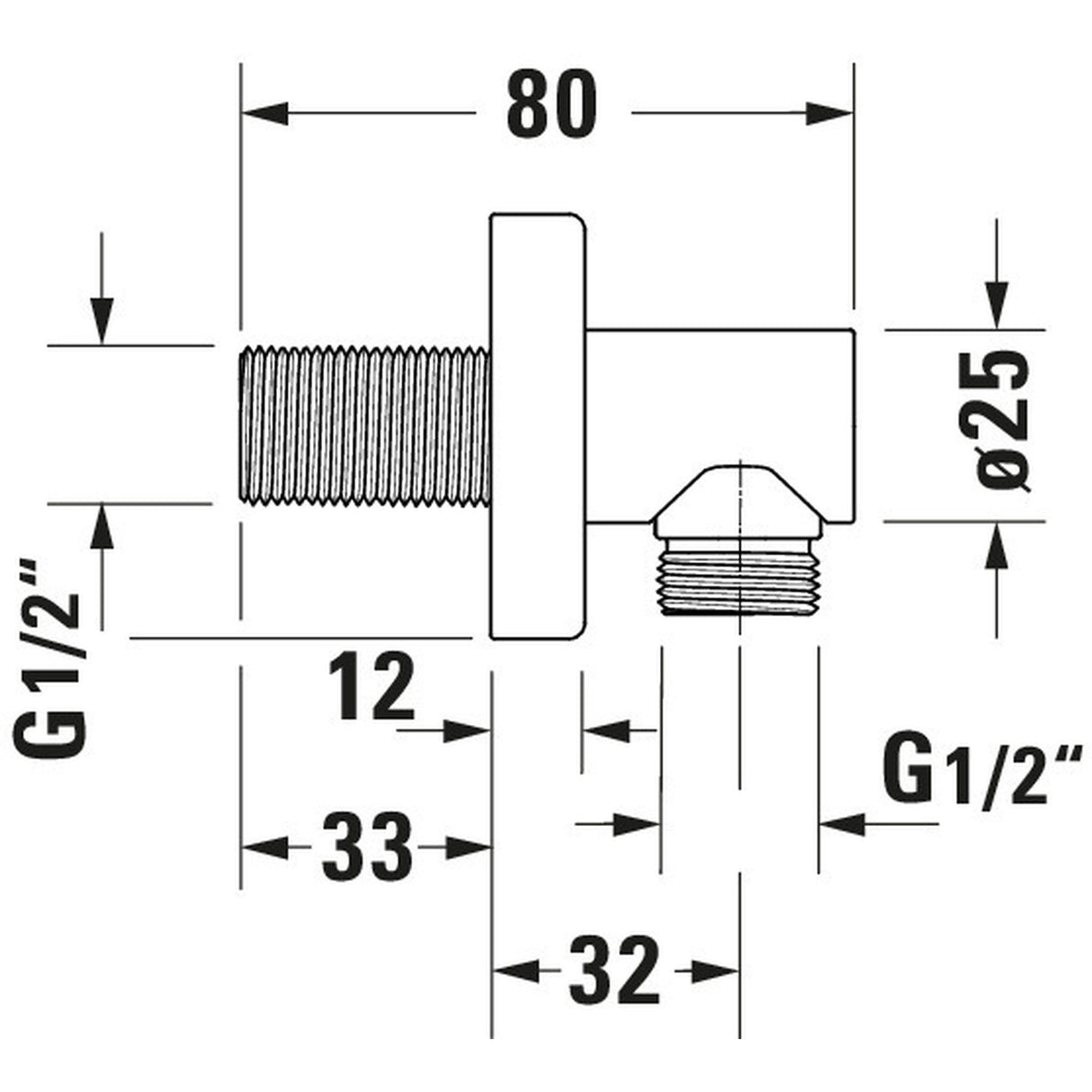 DURAVIT Coude de raccordement pour flexible