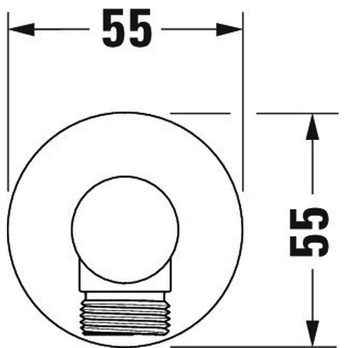 DURAVIT Coude de raccordement pour flexible avec support