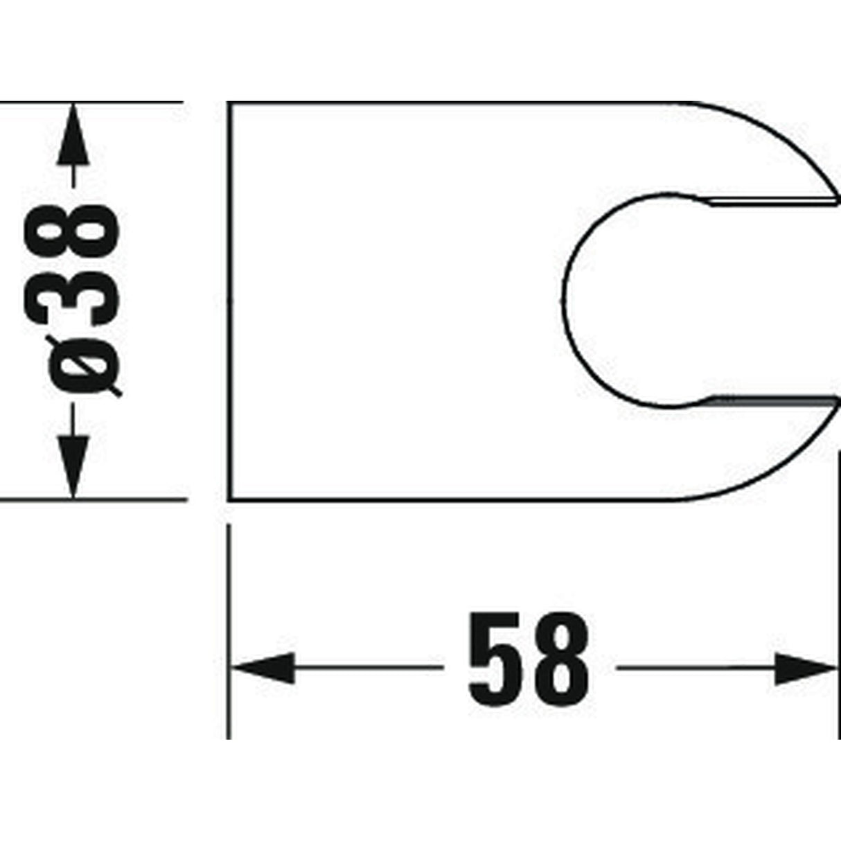 Duravit Support de douchette 38x58x38 mm