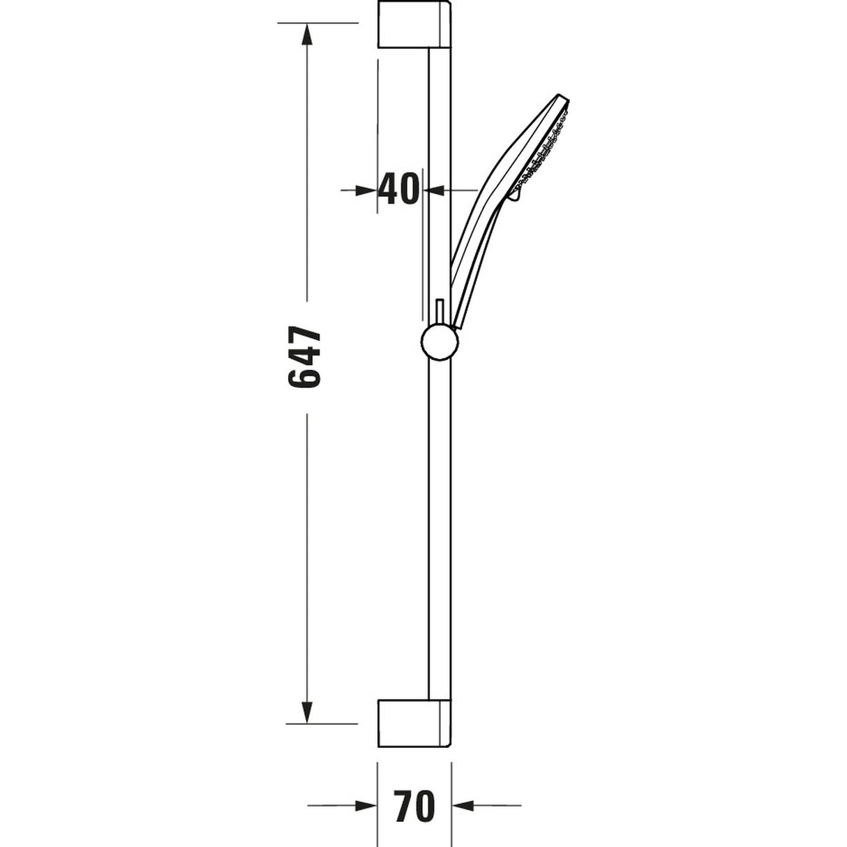 DURAVIT Set de douche 70 cm 3 jets