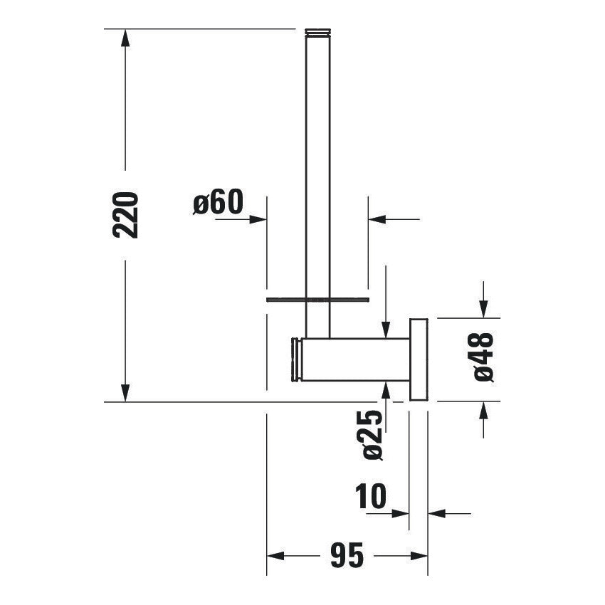 DURAVIT Support réserve papier wc Chromé D-Code 0099151000