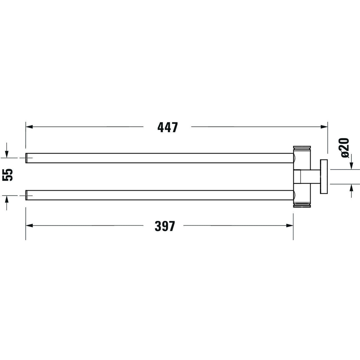 DURAVIT Porte-serviettes 39,7 cm D-Code 0099221000