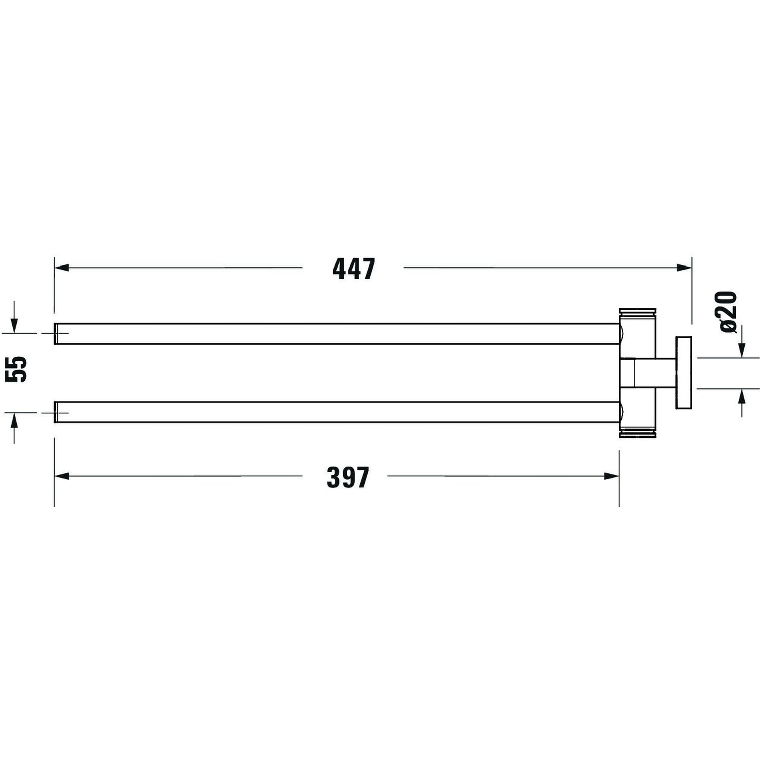 DURAVIT Porte-serviettes 39,7 cm D-Code 0099221000