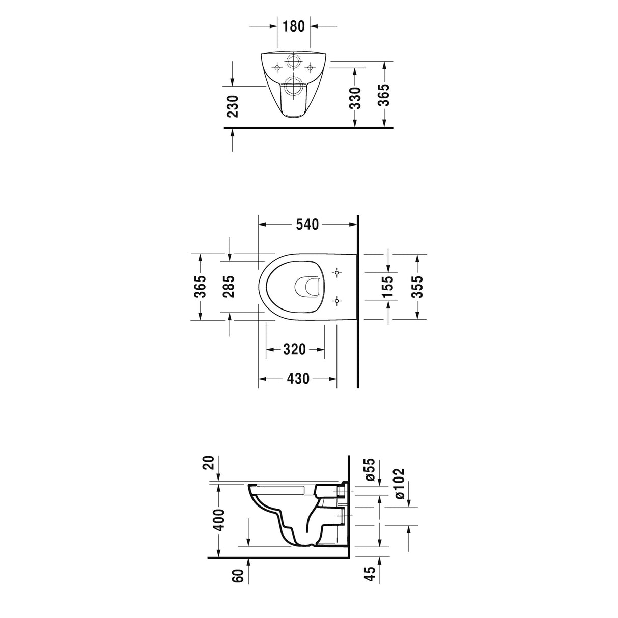 DURAVIT Pack WC suspendu avec abattant DuraStyle N°1 45620900A1