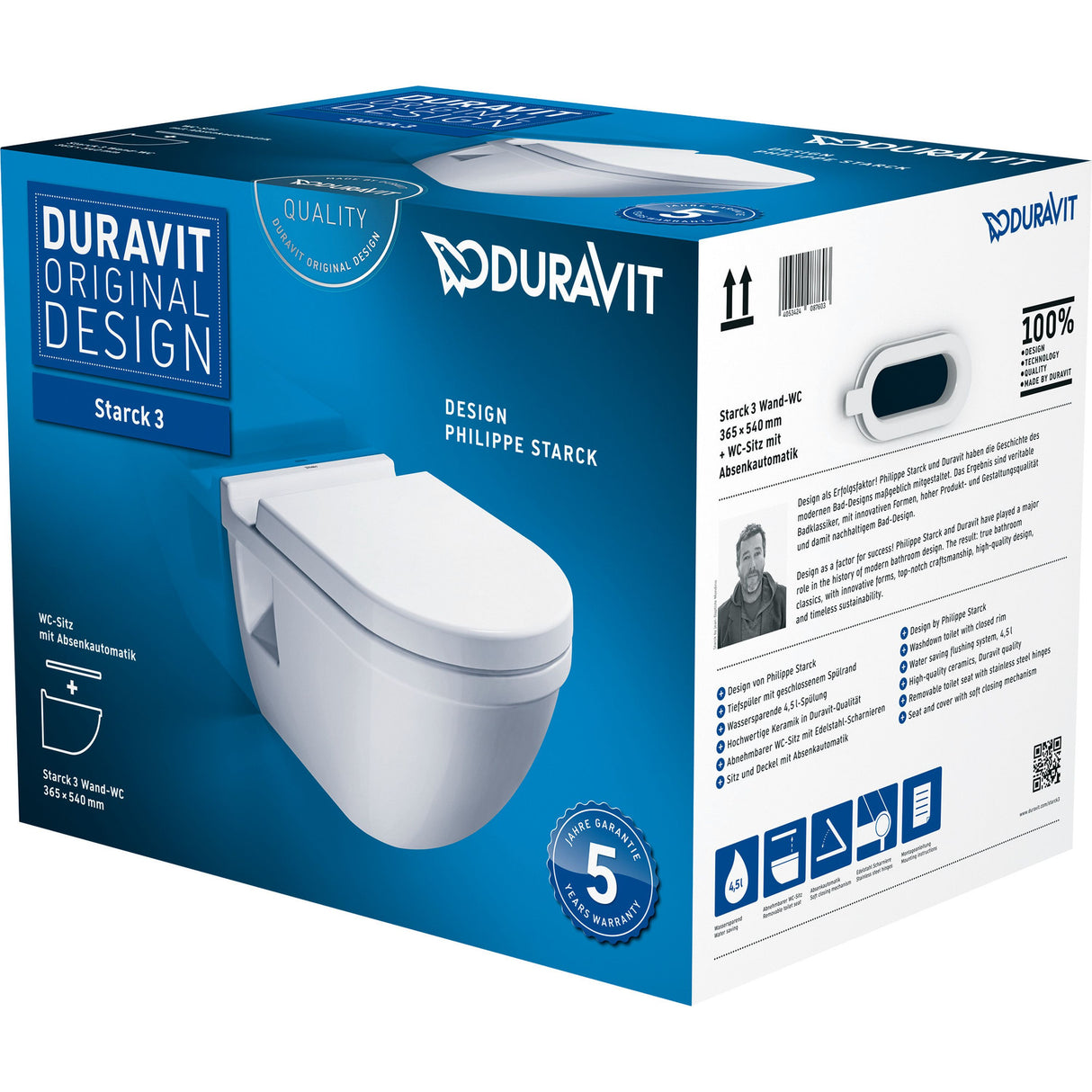 DURAVIT Pack WC suspendu avec abattant Starck 3 42000900A1
