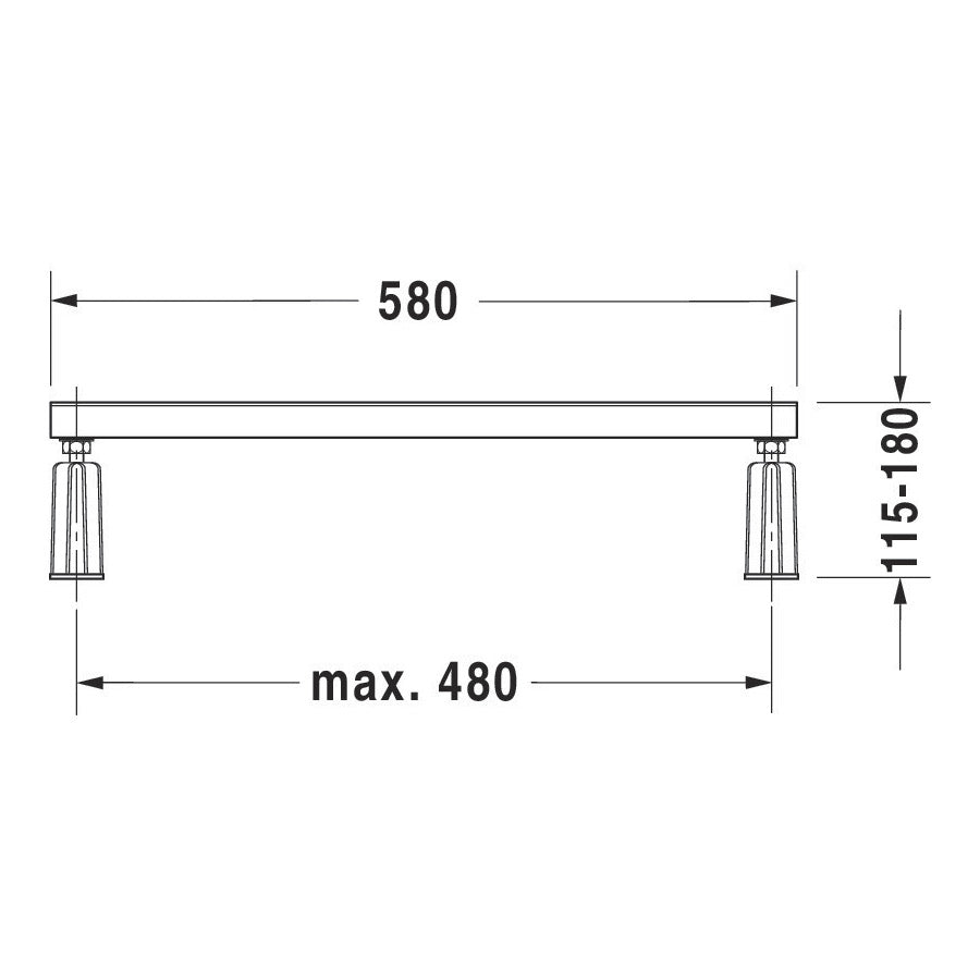 DURAVIT Pieds pour baignoires et receveurs D-Code 790127000000000