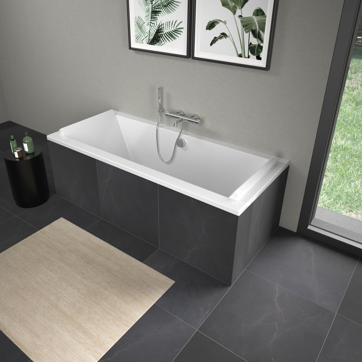 DURAVIT Baignoire rectangulaire en acrylique 2 dossiers Starck