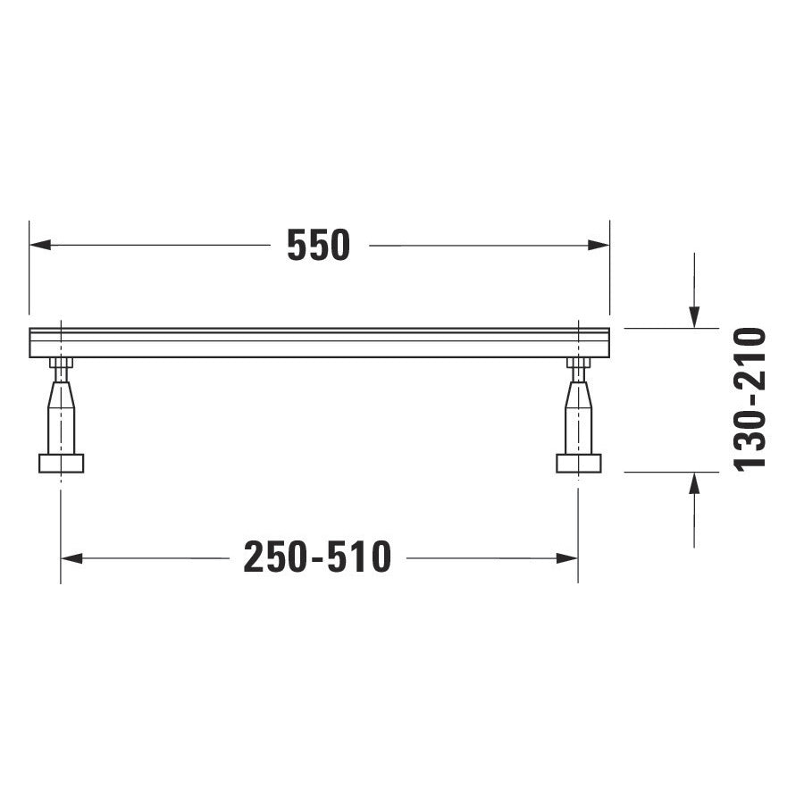 DURAVIT Pieds pour baignoires et receveurs Universal 790100000000000