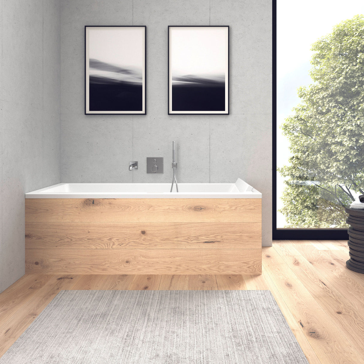DURAVIT Baignoire rectangulaire en acrylique 1 dossier Starck