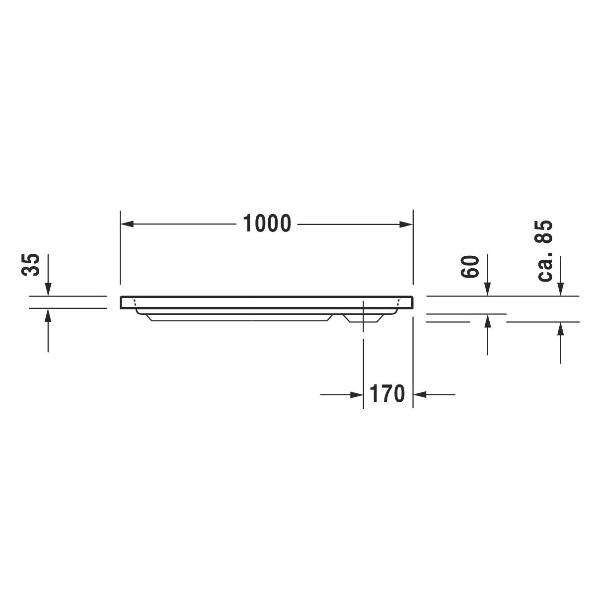 DURAVIT Receveur de douche en acrylique D-code