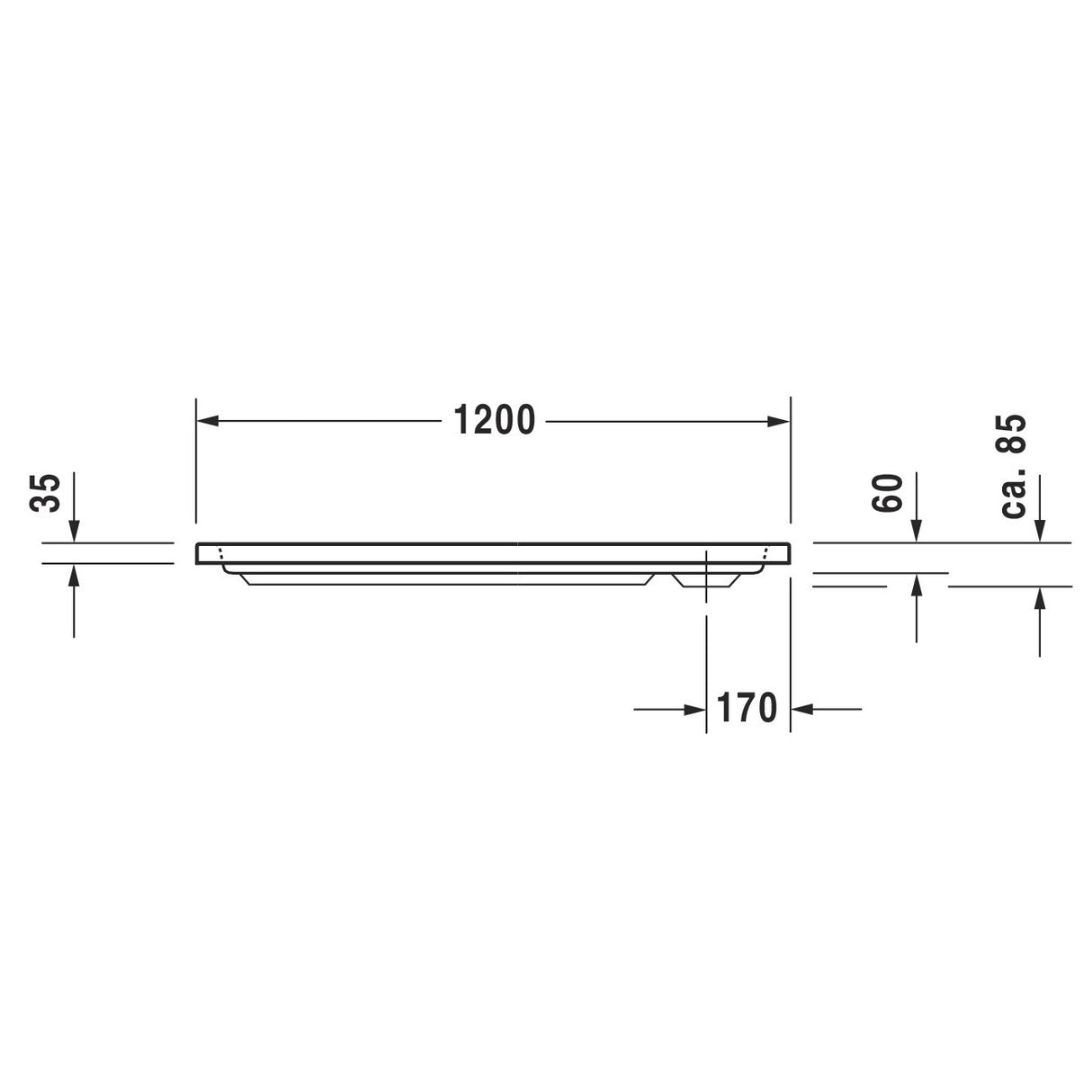 DURAVIT Receveur de douche en acrylique D-code